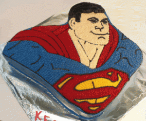 Superhero Birthday Cake on Superman Birthday Cupcakes4 300x249 Superman Birthday Cupcakes