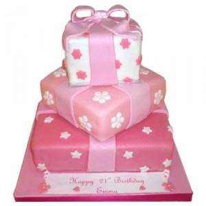 Pink Birthday Cake on 18th Birthday Pink Three Tier Cake 300x300 Pink 18th Birthday Cakes