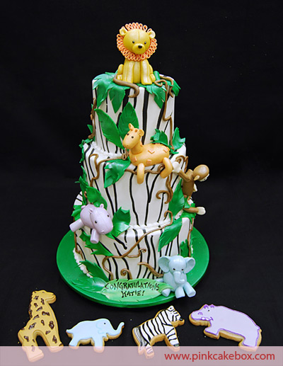 Jungle Baby Shower Cakes » Baby Gone Wild Baby Shower Jungle Cake