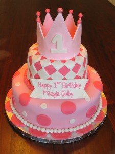 Club Bakery Birthday Cakes on Fondant Birthday Cakes On Girls Custom Fondant Birthday Cakes 225x300