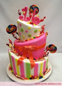 Candyland Birthday Cake on Sweet 16 Candyland Cake 214x300 Green Sweet 16 Birthday Cakes