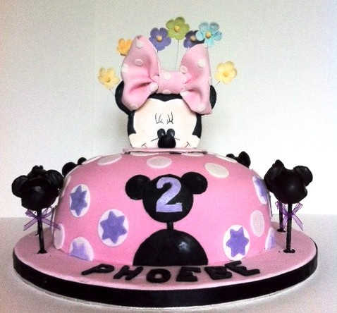 Minnie Mouse Birthday Cake Ideas on Minnie Mouse Birthday Cake Color Pictures