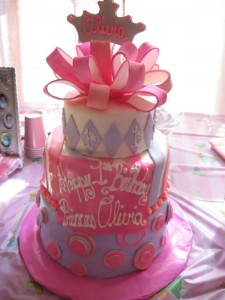 Birthday cake with fondant