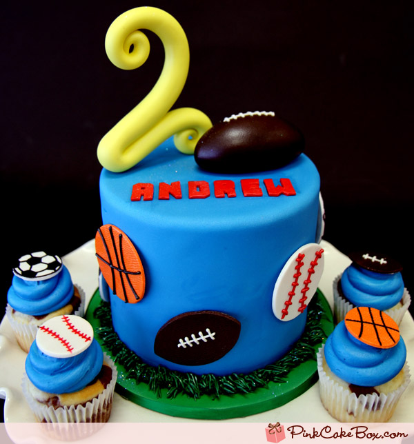 Football Birthday Cupcakes