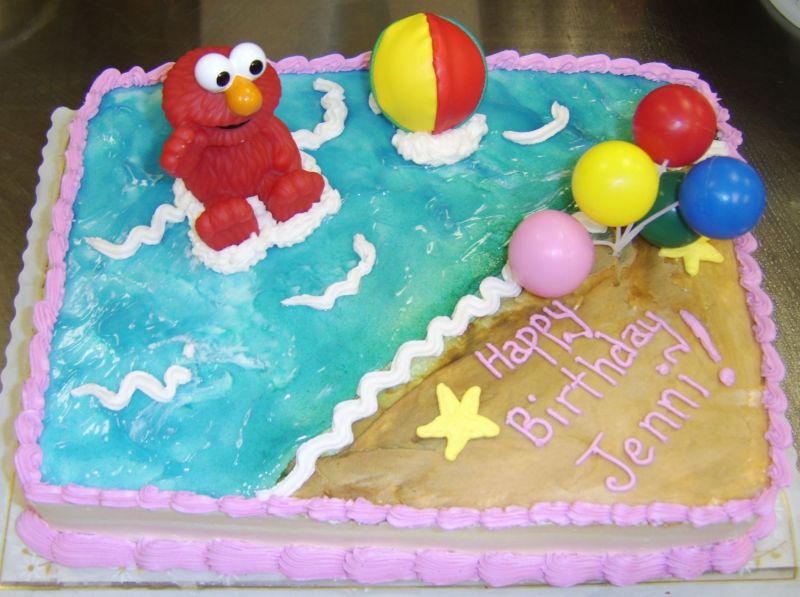 Elmo Beach Birthday Cakes