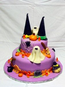 Fun and spooky tiered cakes