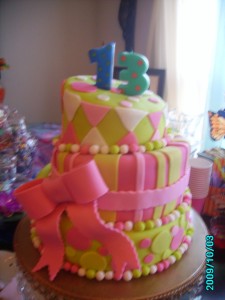 Girl's 13th Birthday Cake