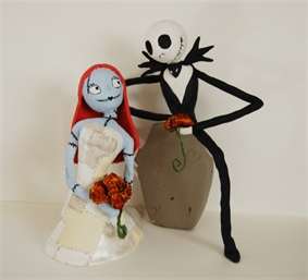 Halloween Wedding Cake Toppers