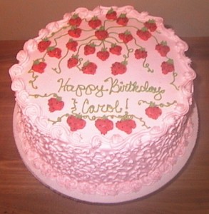 Pink Champagne & Strawberry Cake