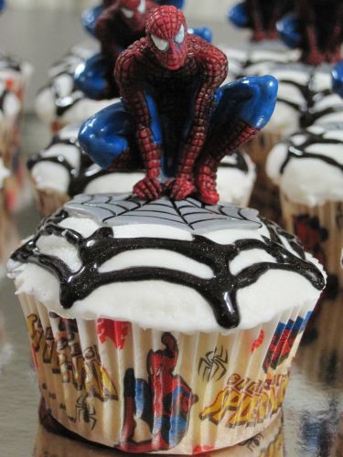 Spiderman Birthday Cupcakes