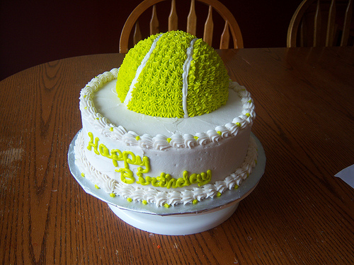 A Tennis Birthday Cake