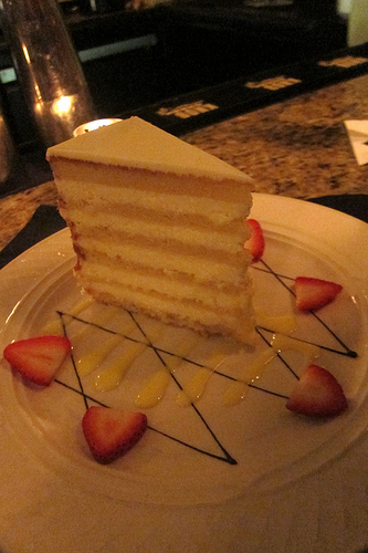 Delicious coconut birthday cake